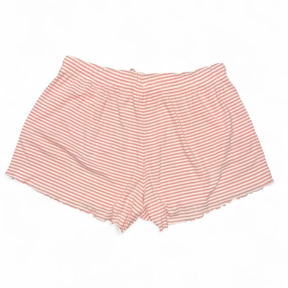 Pink and White Striped Sleep Shorts - Picture 2 of 5